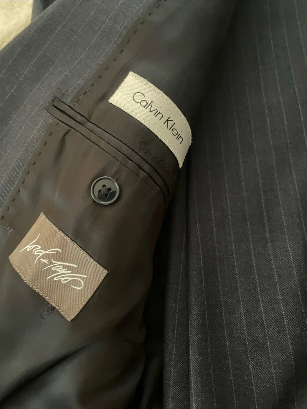 Calvin Klein Men's Black Wool Suit Jacket